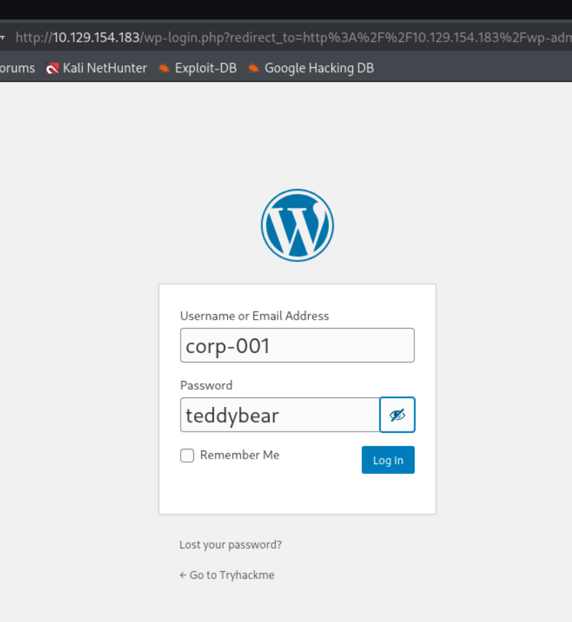 Login en WordPress